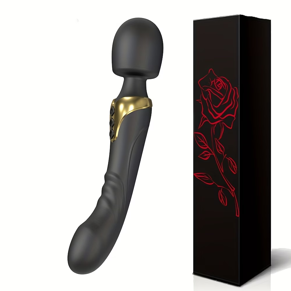 Ergonomic Personal Massager – Black & Gold