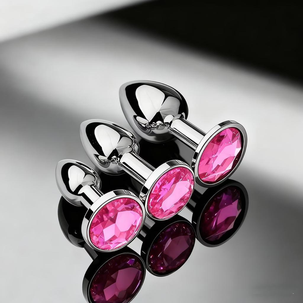 Anal Plug SM Gemstone Base Metal Anal Plug